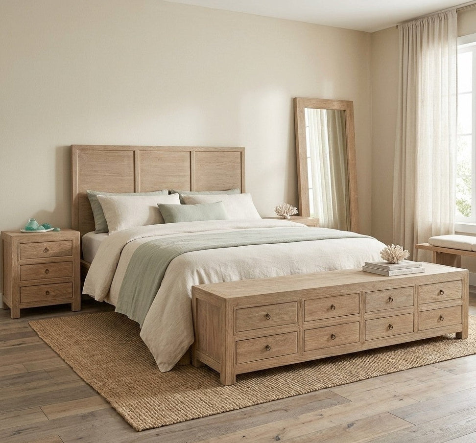 Reclaimed Elm 8 Drawer Sideboard - 220cm -Anya