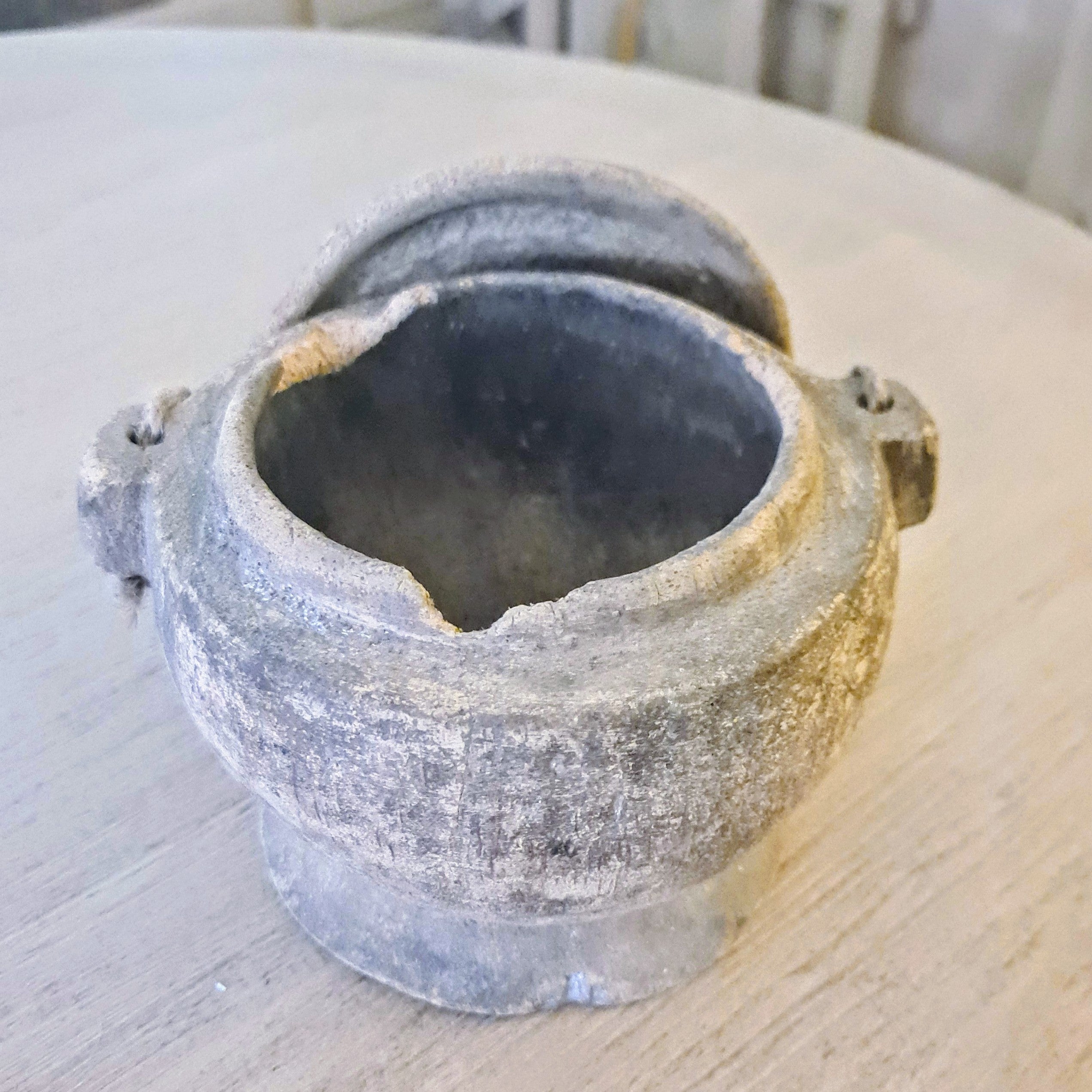 Antique Lidded Naga Wood Bowl | Wabi-Sabi Storage Vessel | Med 23 x 20.5 x 26 cm