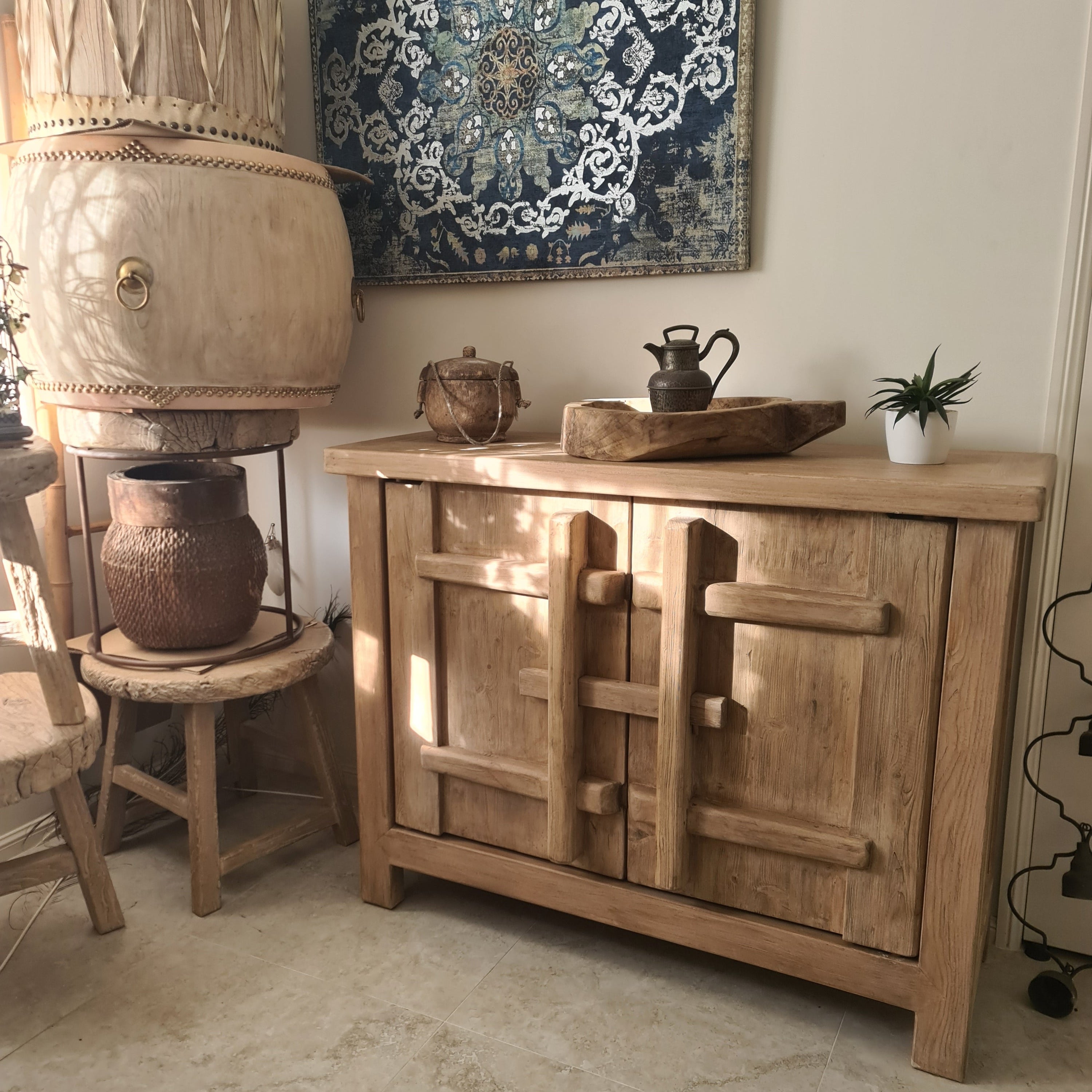 Reclaimed Elm Buffet Cabinet - 122cm -Alba