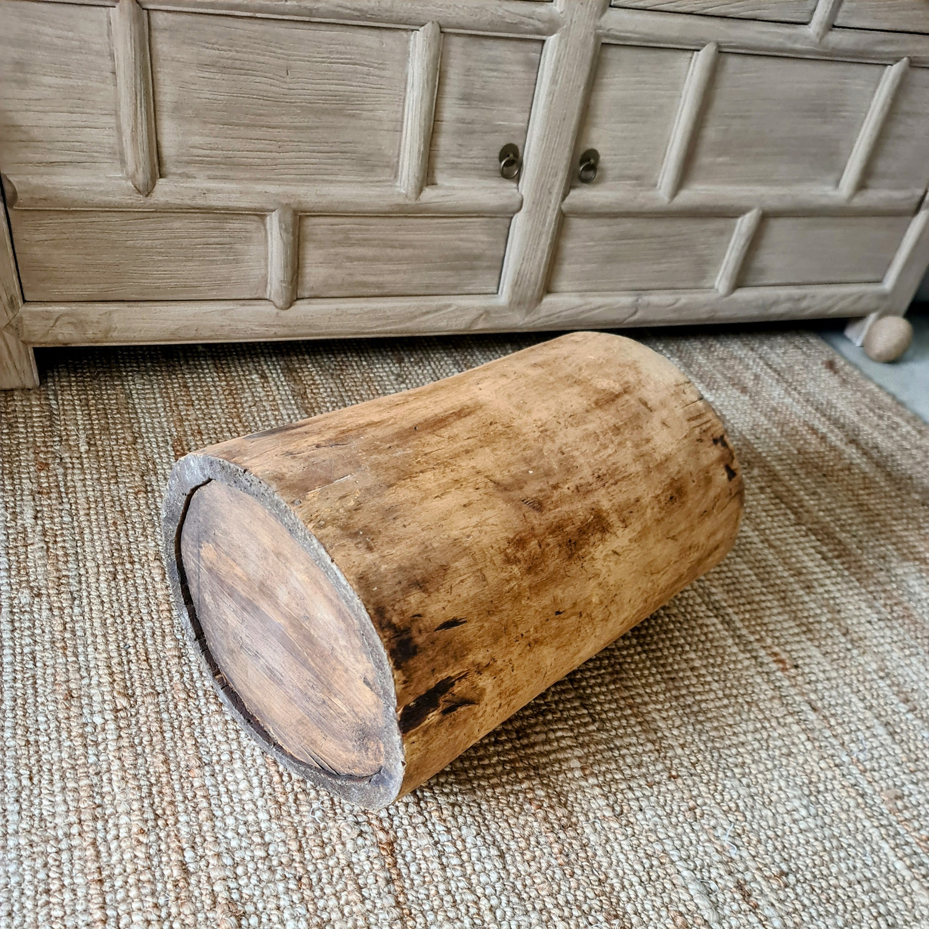 Giant Antique Naga Wood Planter/ Wabi-Sabi Vessel