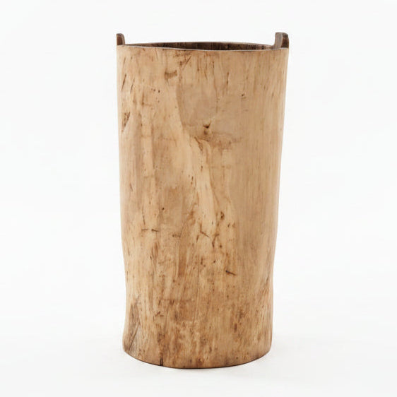 Giant Antique Naga Wood Planter - Wabi-Sabi Vessel -Large