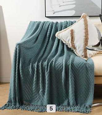 Faux Cashmere Woven Blanket & Throw |Mint Green-Revived Artisan Eco Home Decor