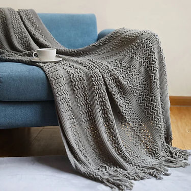 Grey Throw Blanket | Timeless-Revived Artisan Eco Home Decor