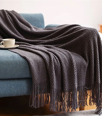 Grey Knitted Throw Australia-Revived Artisan Eco Home Decor