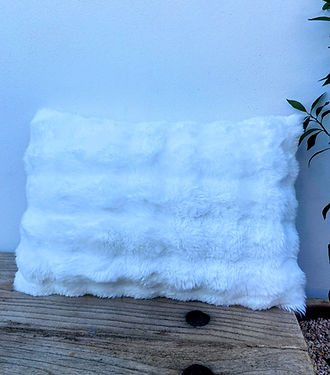 Long Faux Fur Pillow Case - 50 x 70cm | Elysian White-Revived Artisan Eco Home Decor