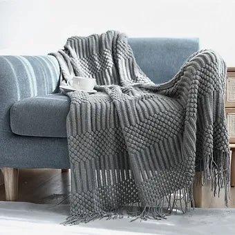 Designer Knitted Throws Australia | Grey-Revived Artisan Eco Home Decor
