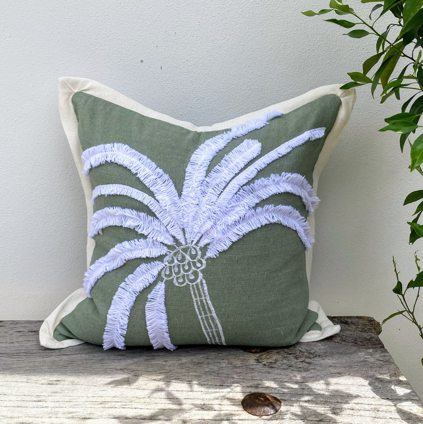 45cm Cushion Covers with Elegant Palm Tree Design