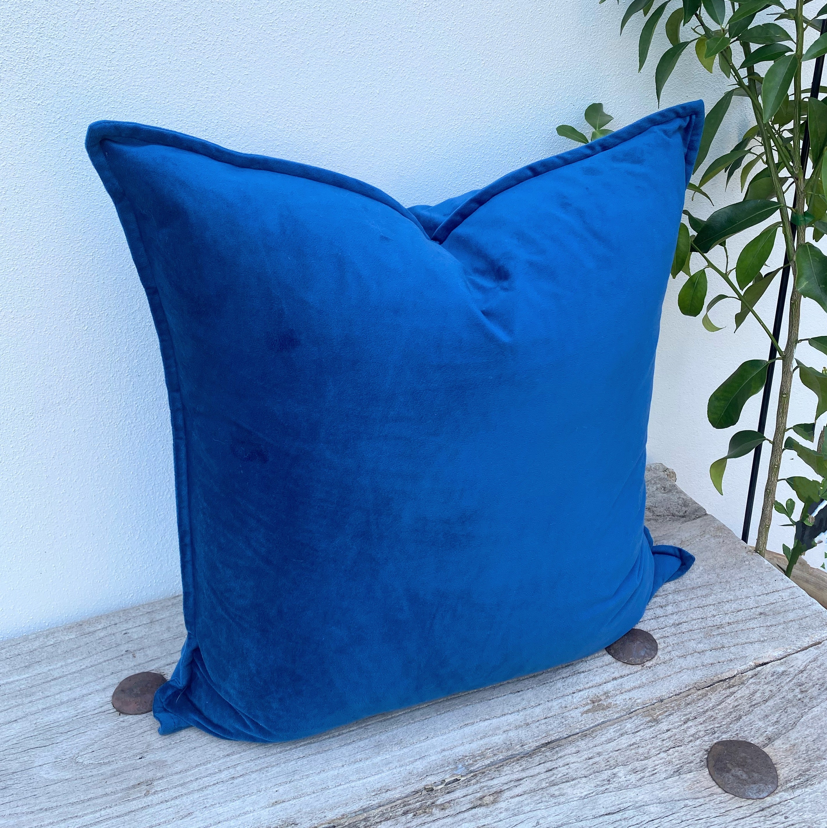 Navy Blue Velvet Cushions in Australia | Euro-Revived Artisan Eco Home Decor