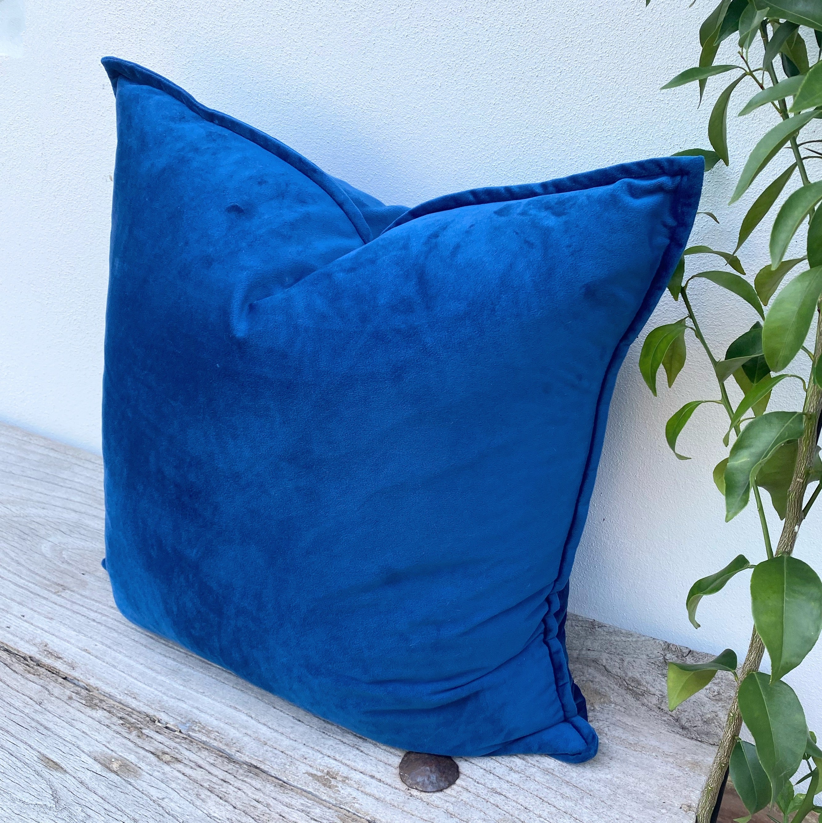Navy Blue Velvet Cushions in Australia | Euro-Revived Artisan Eco Home Decor
