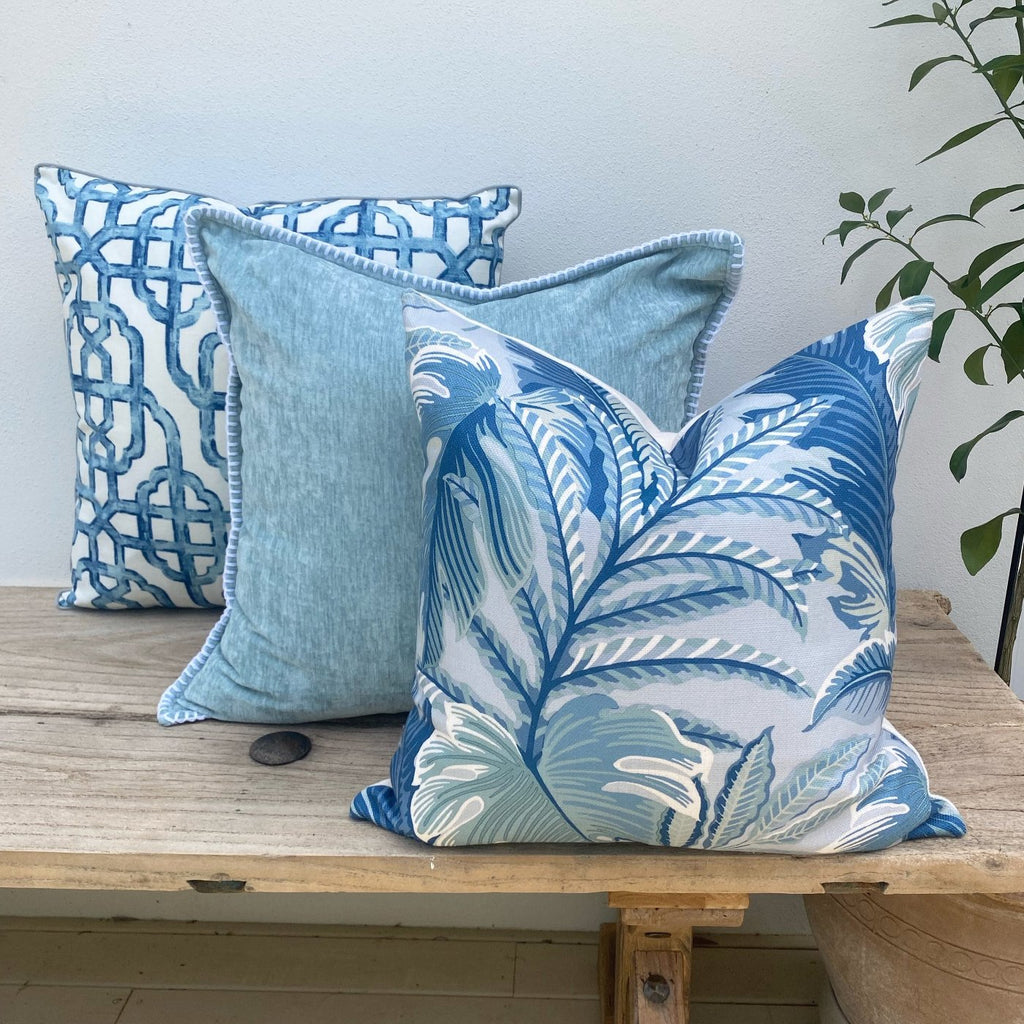 Set of 3 Tropical Light Blue Cushion Covers Imperial Ocean Revived — free download