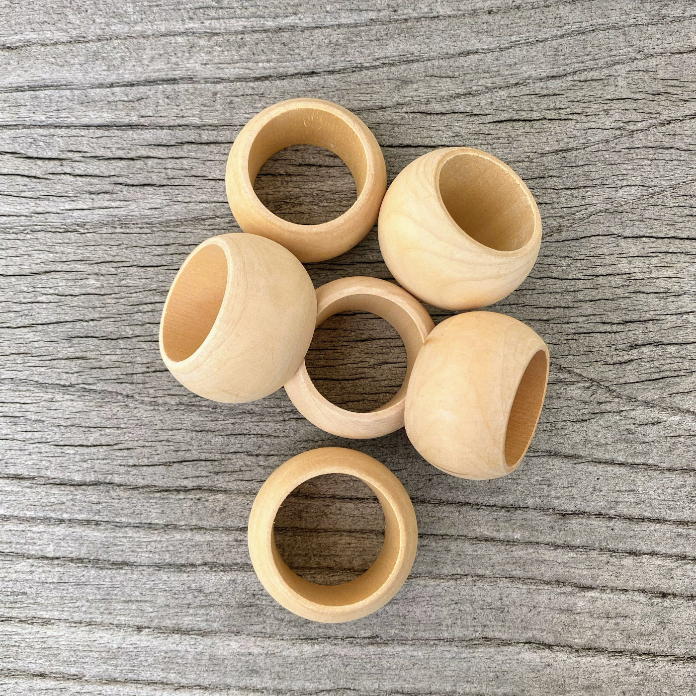 Beautiful Natural Timber Napkin Ring Sets