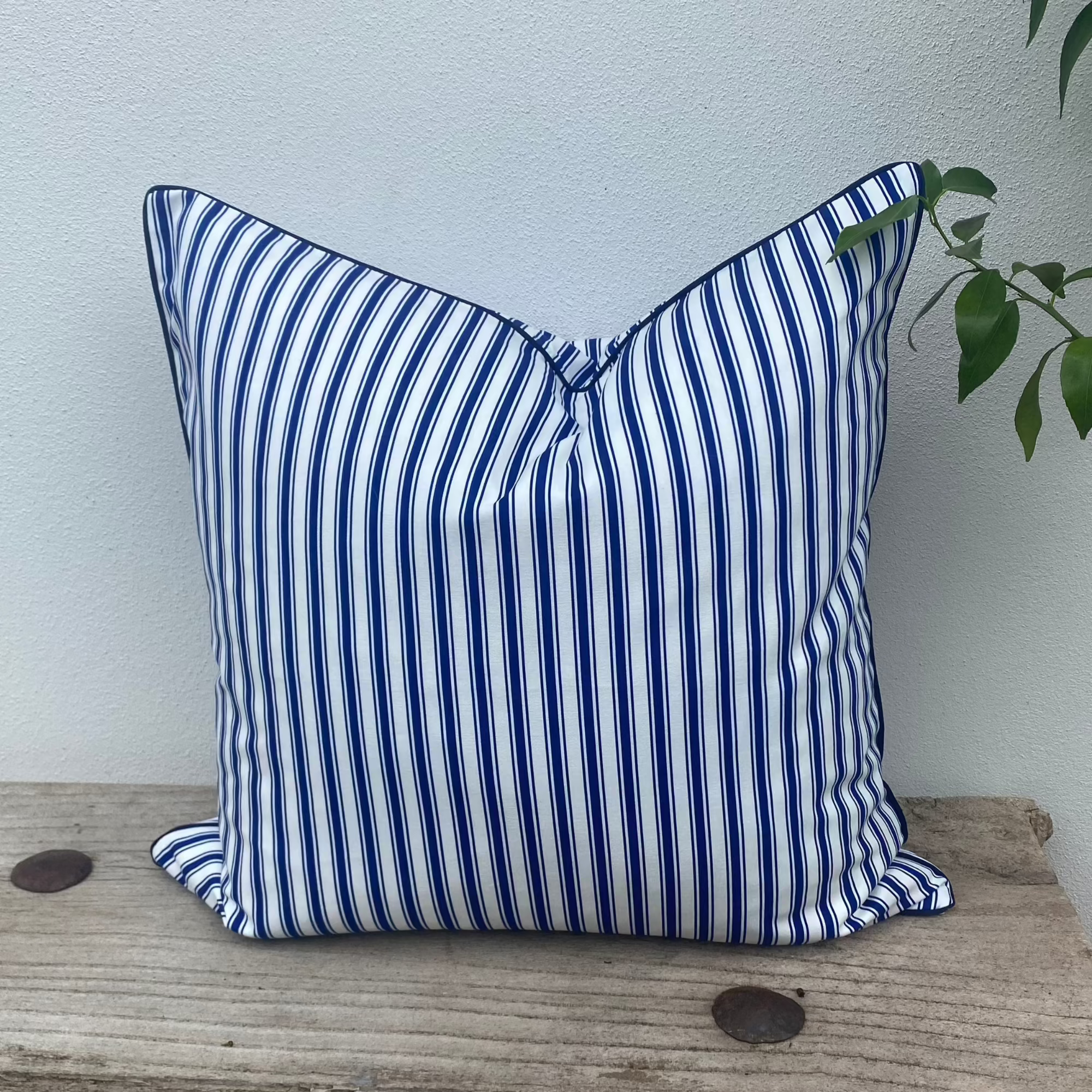 Blue Pin Striped Cushion