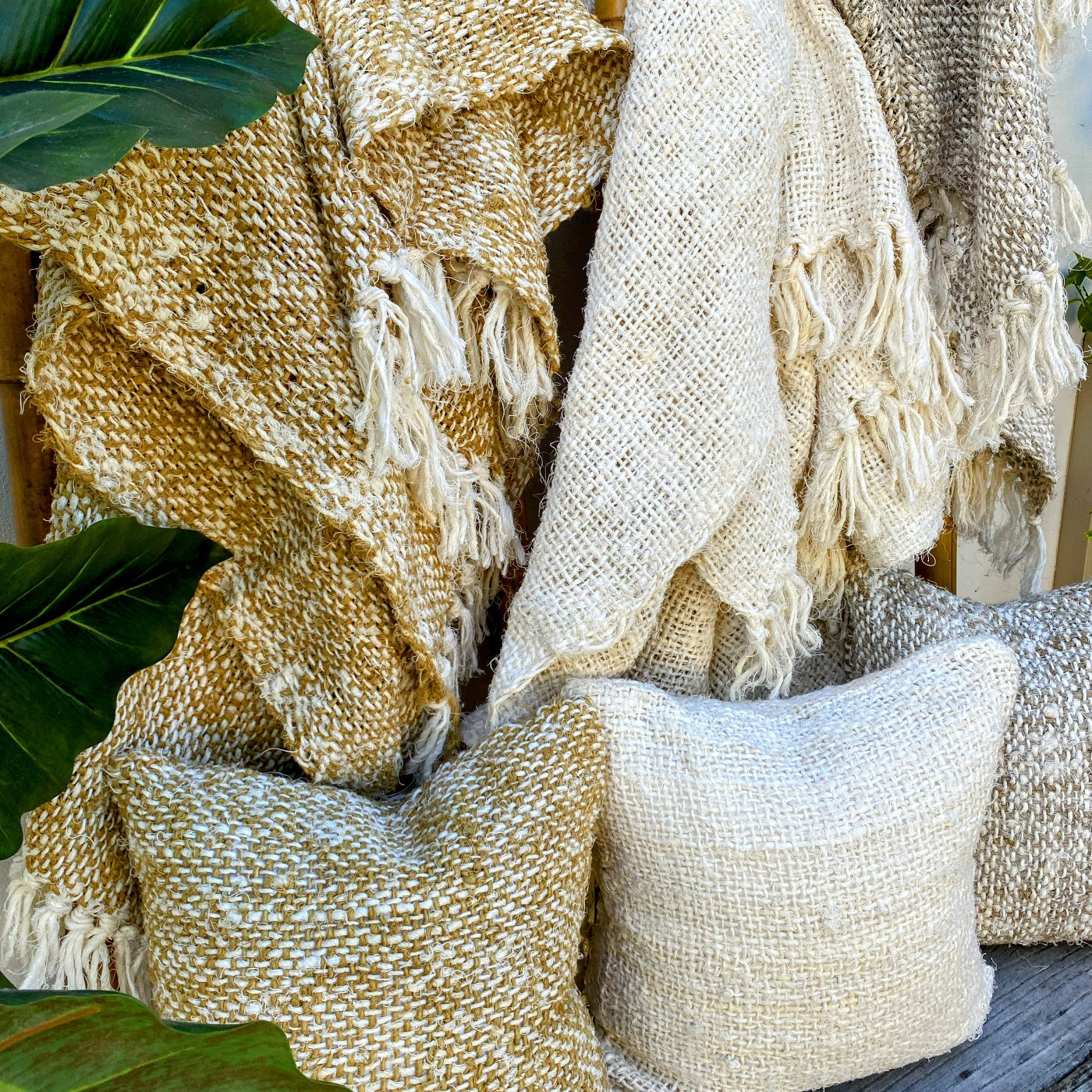 Buy Handmade Recycled Linen Throw Blanket Online in Australia