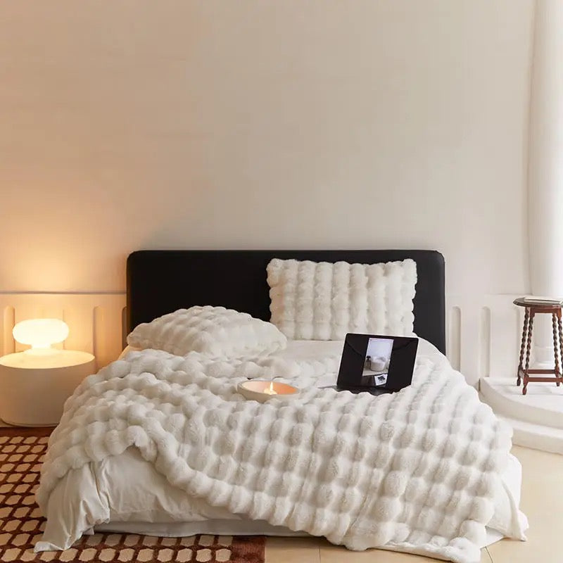 Faux Fur Throw White