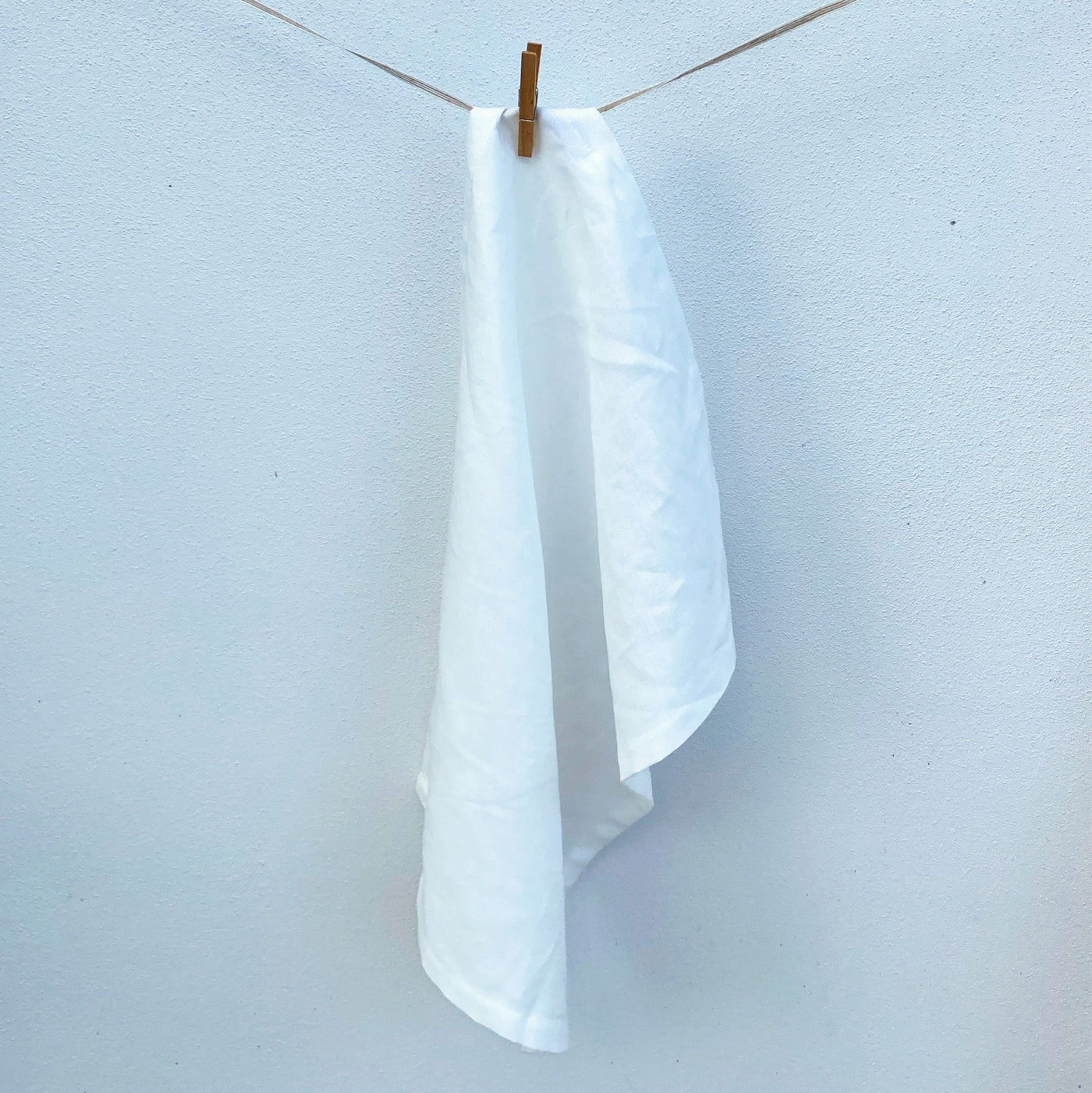 French Linen Pure White Tea Towels