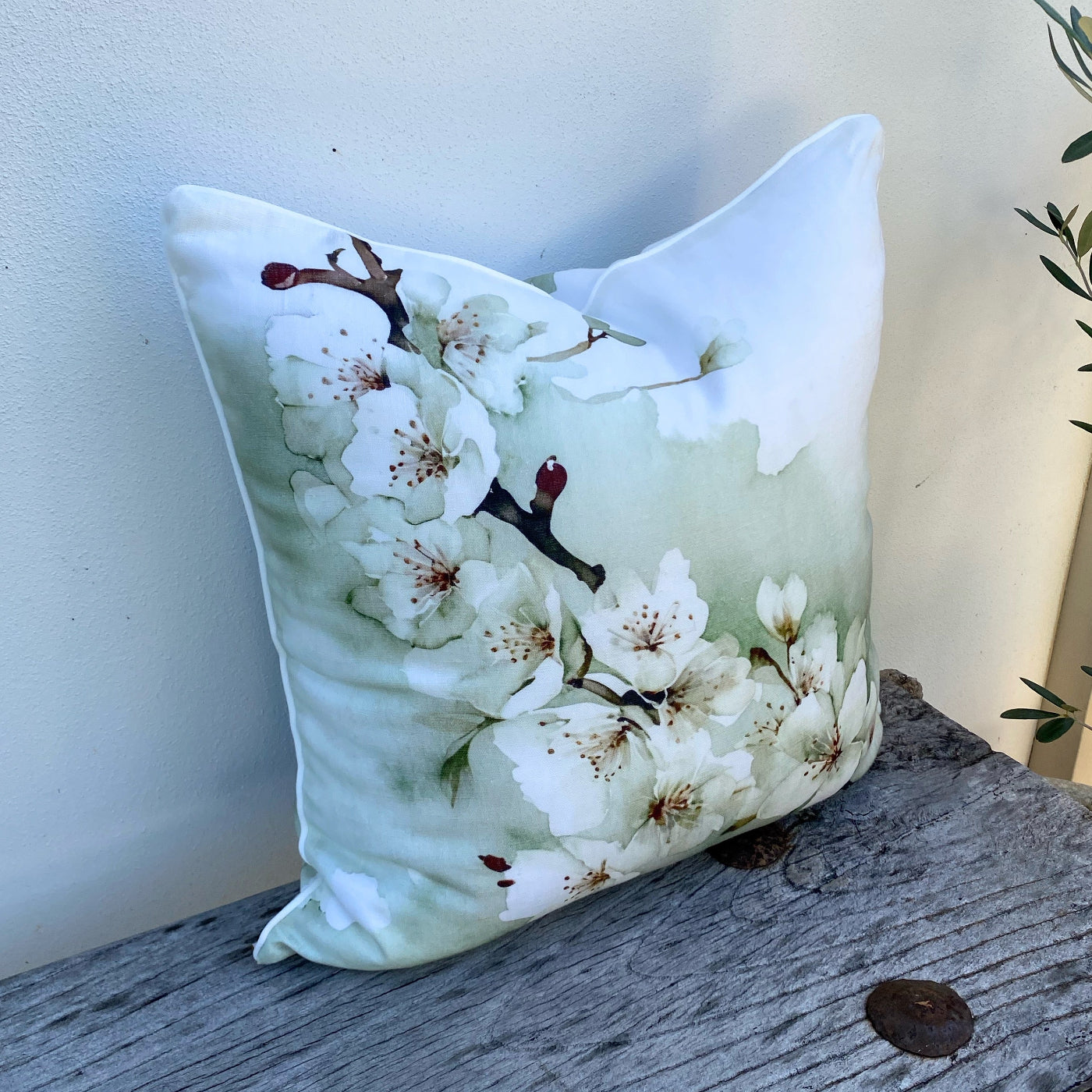 Light Green Flower Cushion Cover in Australia