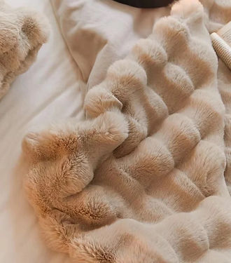 Natural Fur Throw Blanket