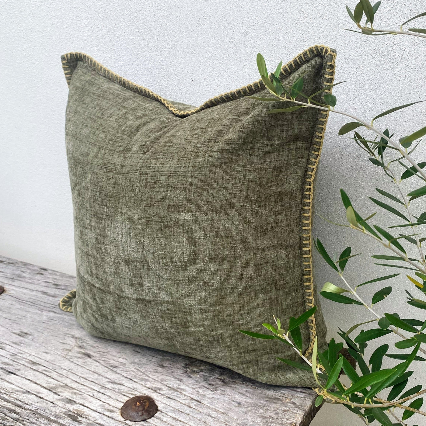 Natural Green Cushion Cover for Aesthetic Home Decor