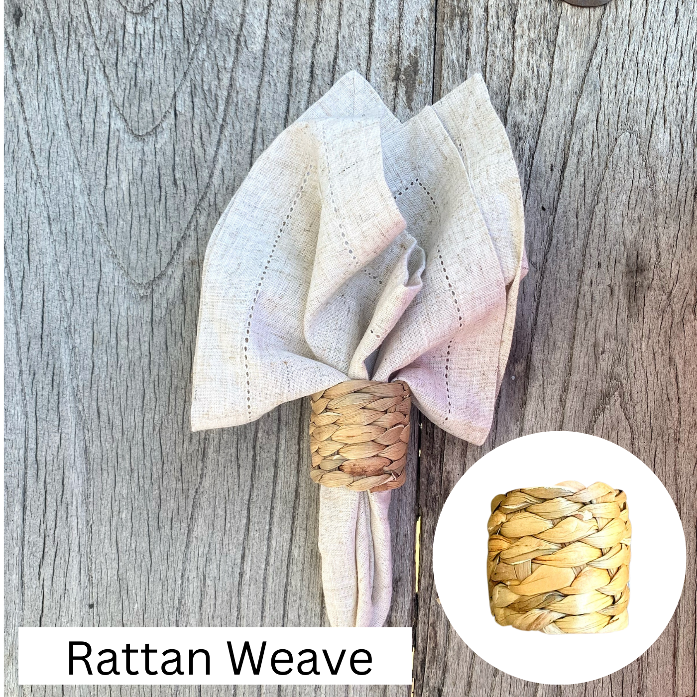 Elegant Natural Linen Napkin with Hemstitch Border
