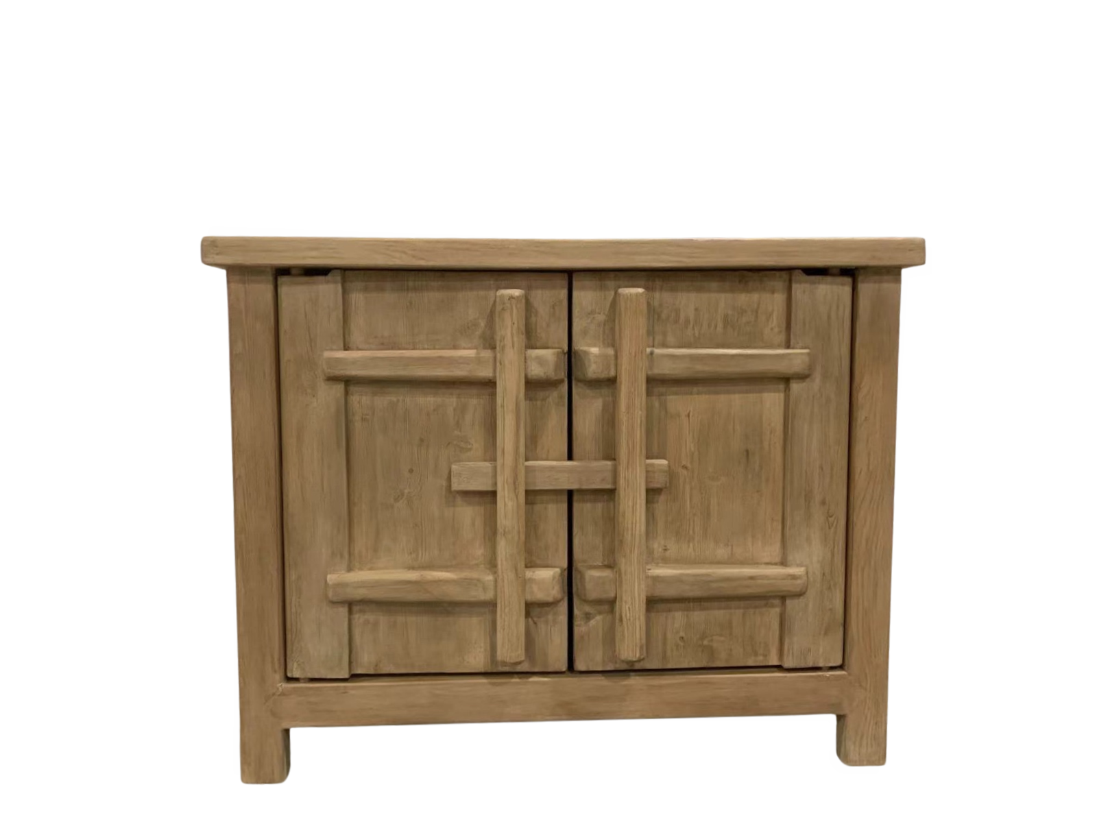 Reclaimed elm wood buffet cabinet - 126 cm, for modern rustic interior decor