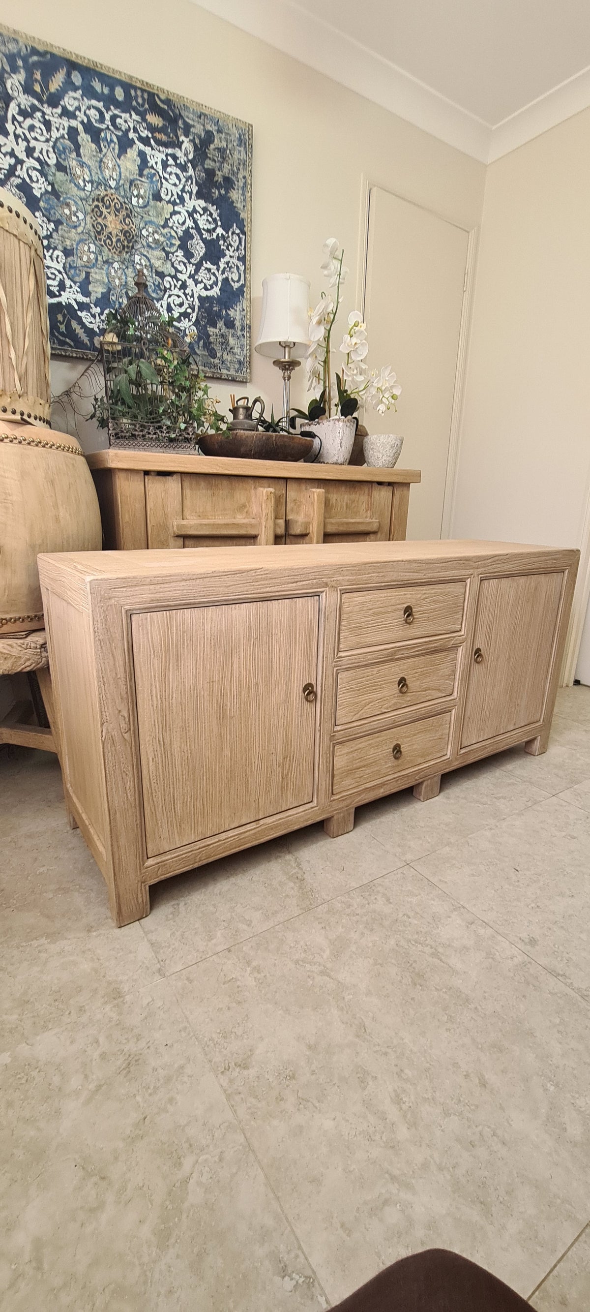 Reclaimed Elm Buffet Cabinet - 150 x 44 X 70cm -Arlo