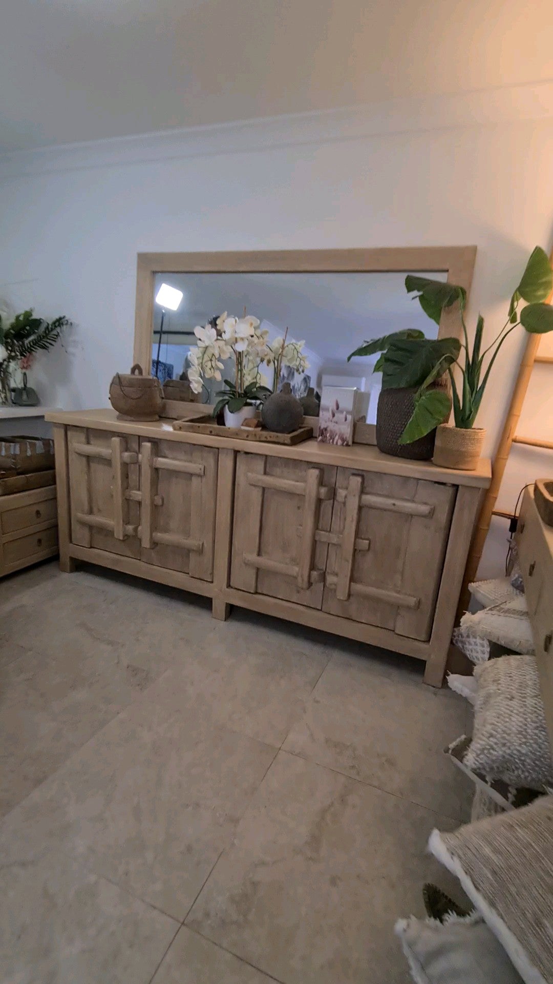 Reclaimed Elm Buffet Cabinet - 230cm -Alba