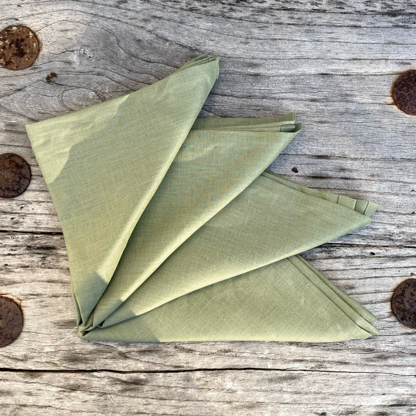 Set of 4 Sage Green Serviettes at Best Prices