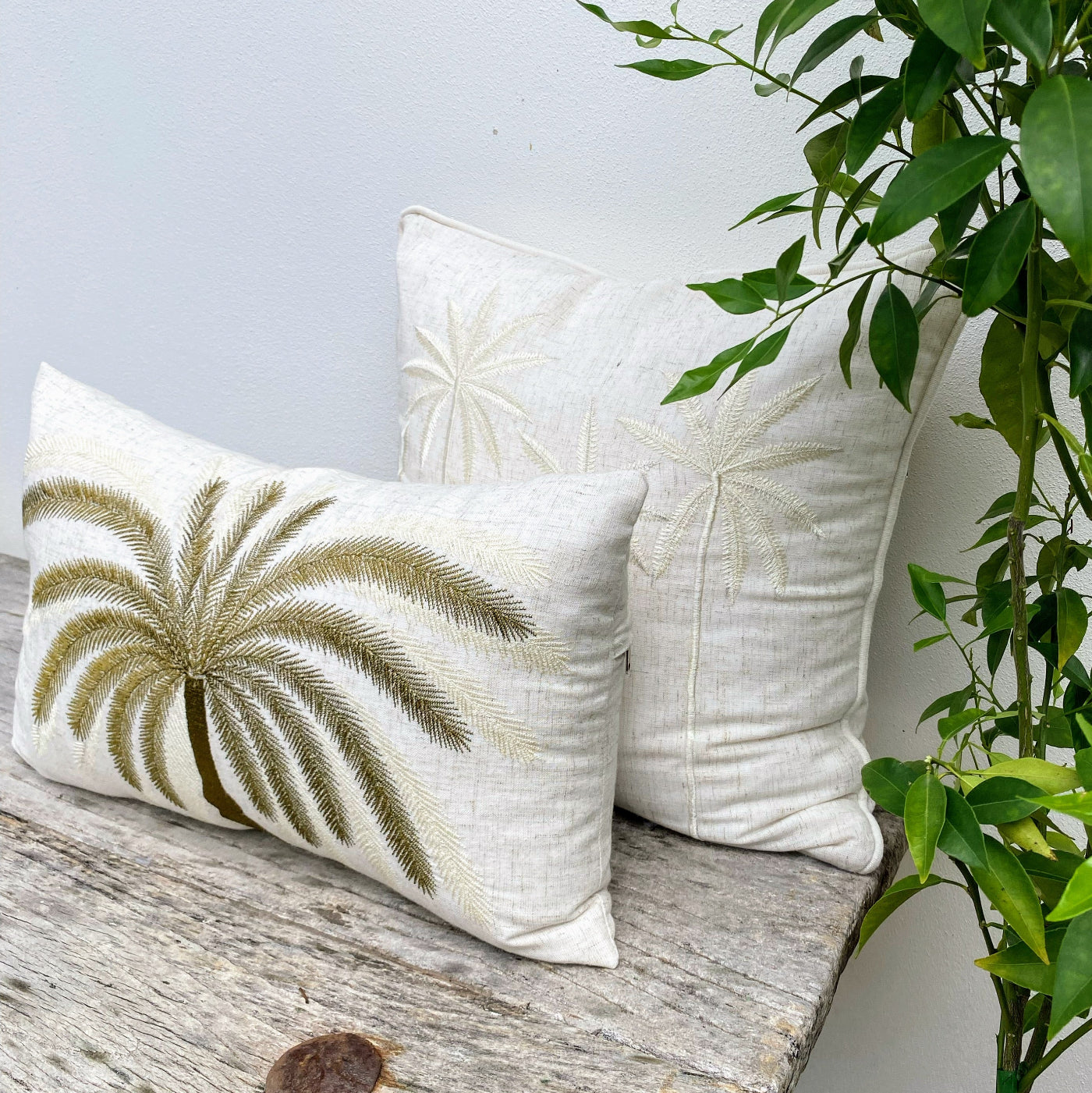 Shop Beautiful White Tropical Cushion Cover in Australia