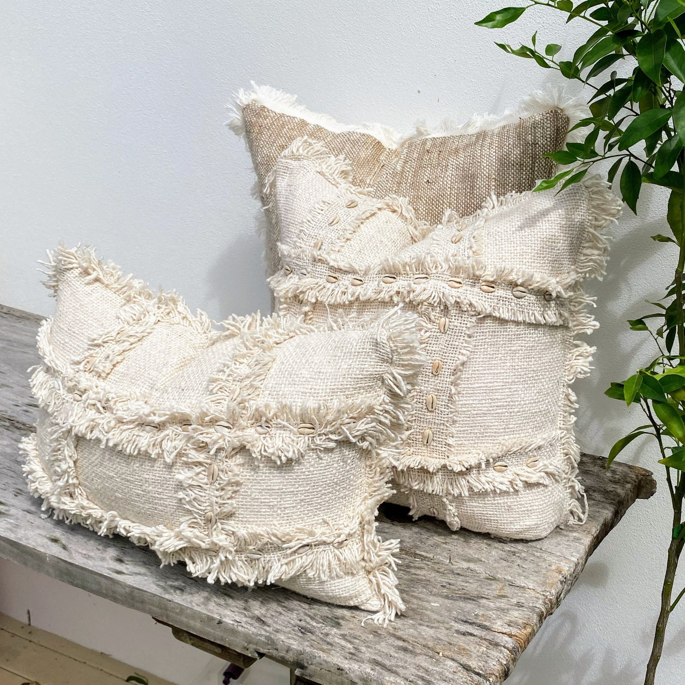 Soft White Cushion Cover, Ideal for Coastal and Tropical Interiors