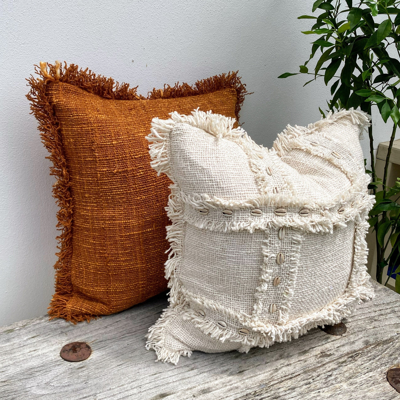 Versatile Set of Terracotta and Beige Cushion Covers