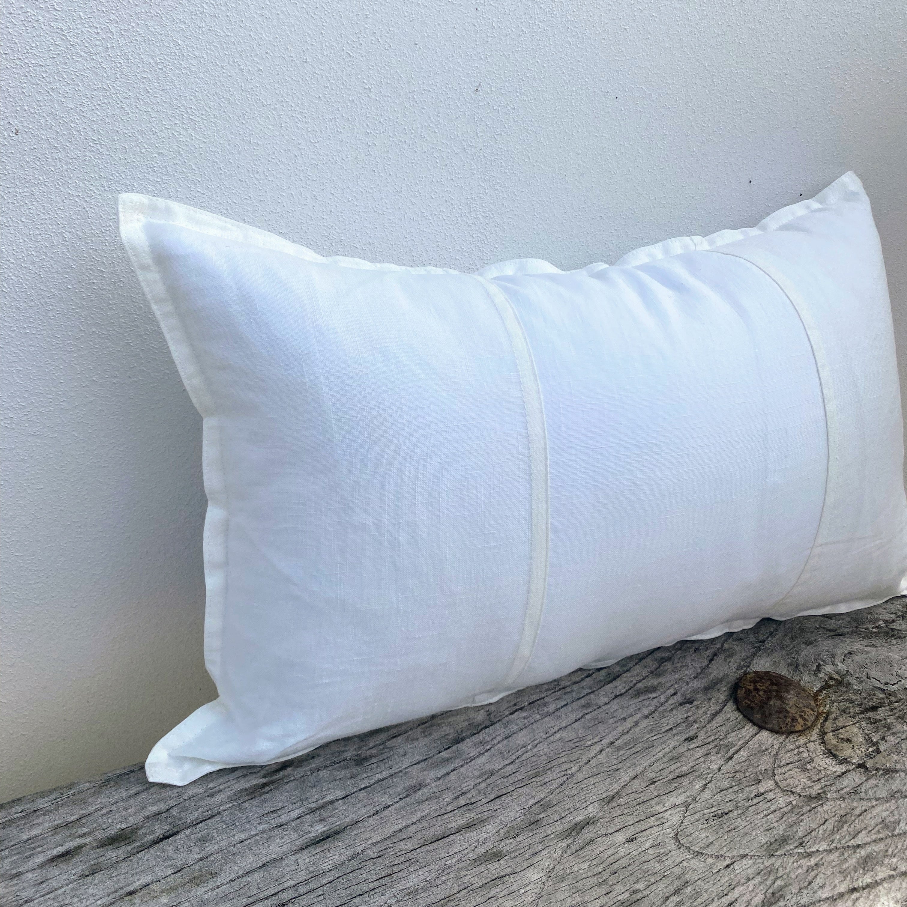 White Cushion Cover on Rectangle Shape