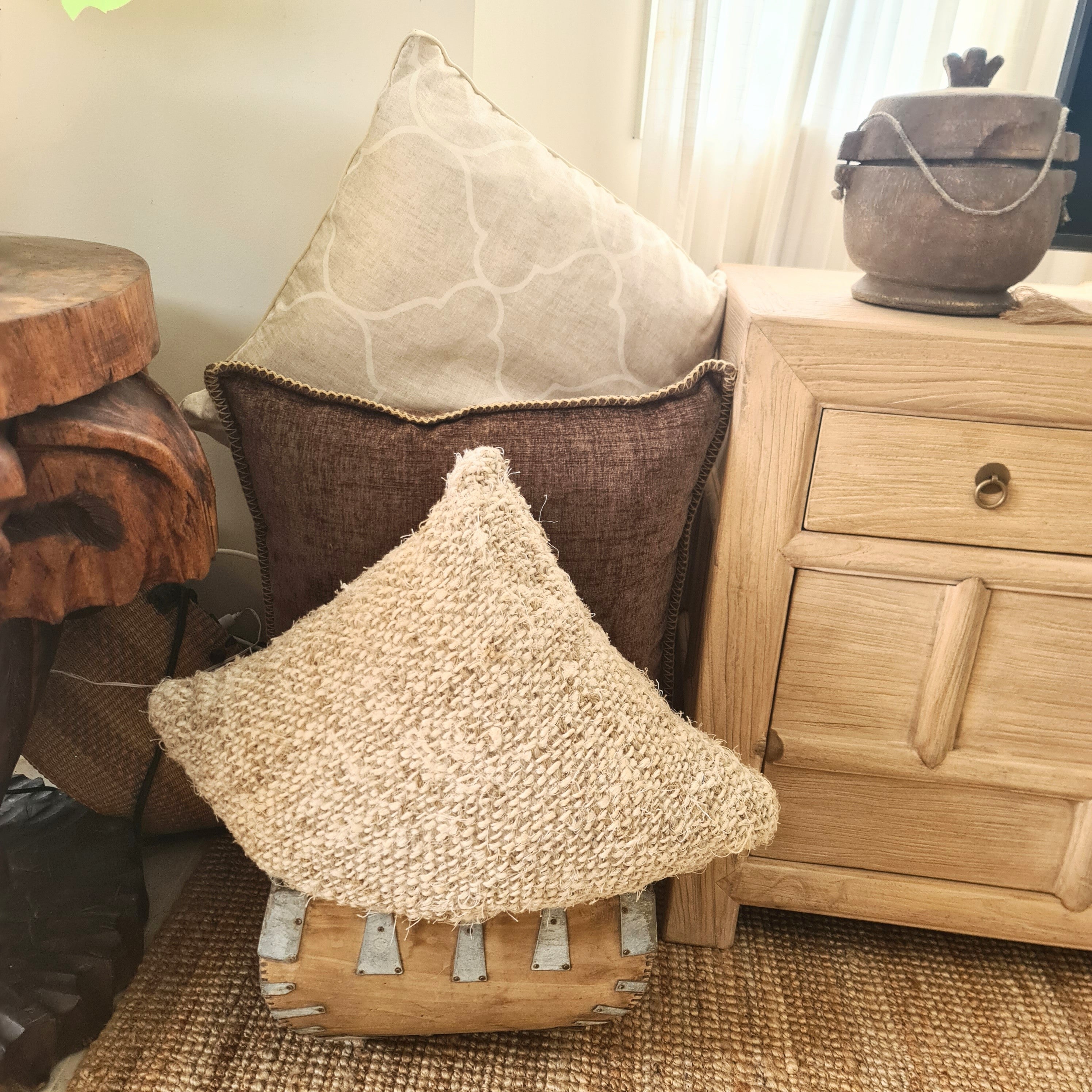 French Linen Natural Cushion Cover | Moroccan Sand