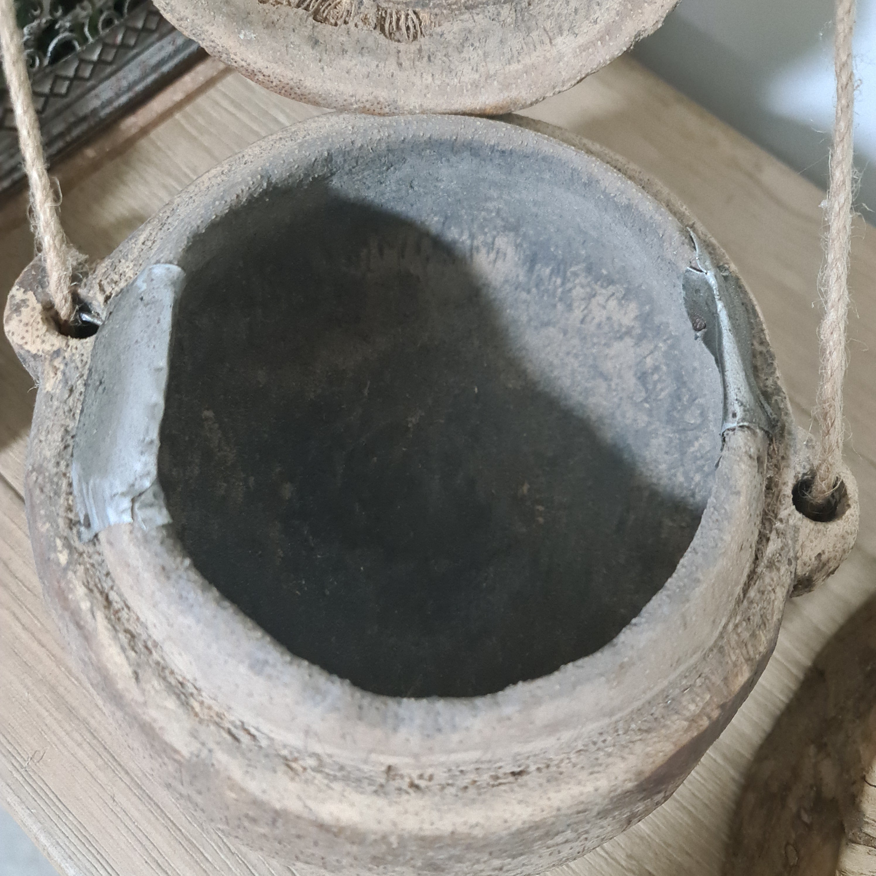 Antique Lidded Naga Wood Bowl | Wabi-Sabi Storage Vessel | Large 23 x 22 x 25cm