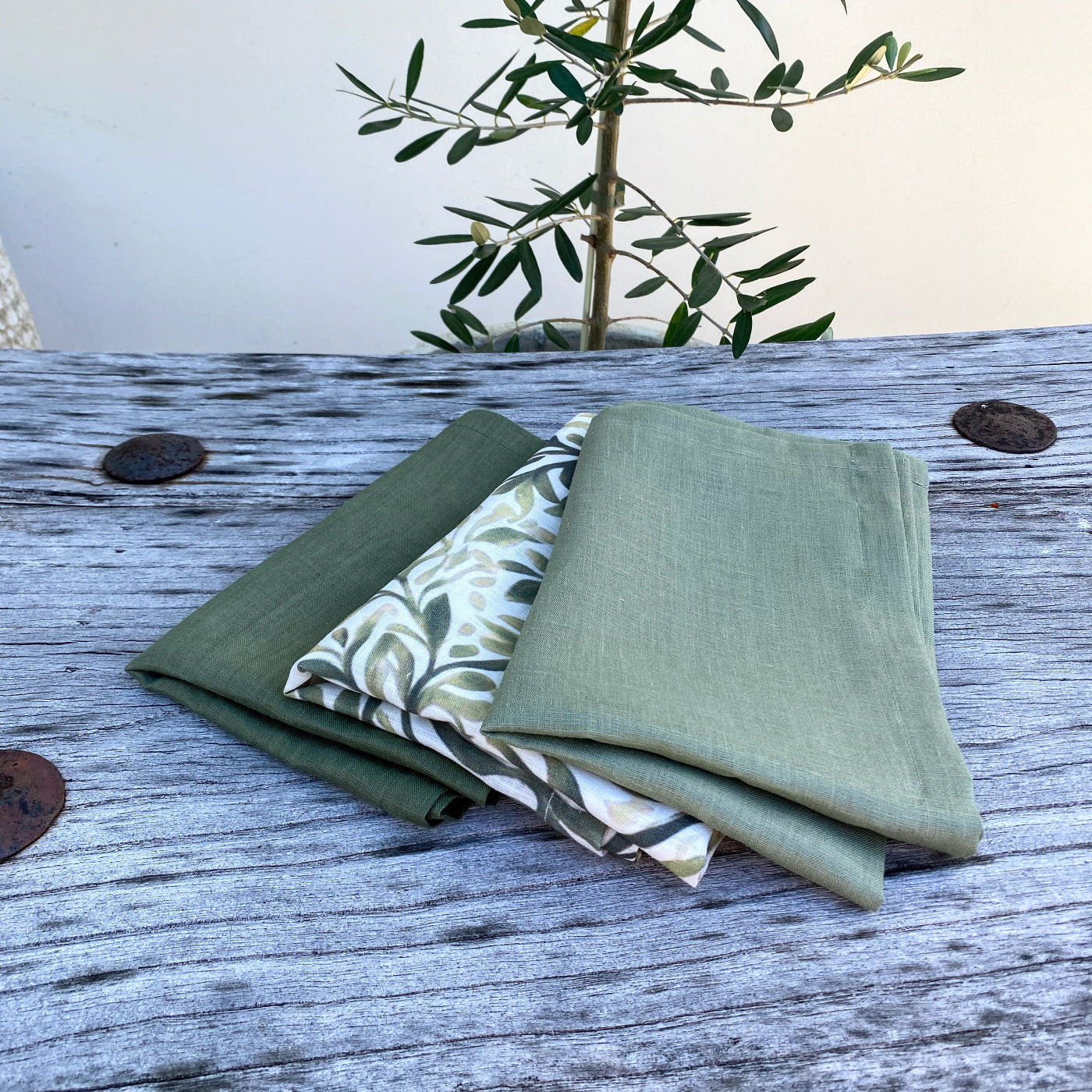 3 Set of French Linen Tea Towels