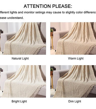 Knitted Throw Blanket | Elegant Sandstone-Revived Artisan Eco Home Decor