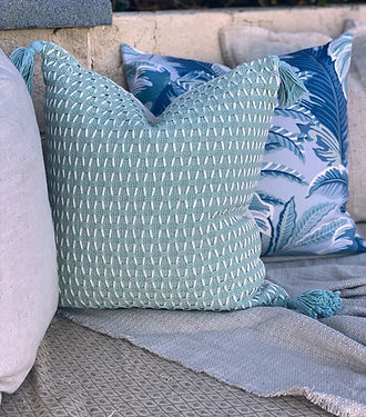 Rectangle Boho Tassel Coastal Rectangle Cushion Covers | Mint-Revived Artisan Eco Home Decor
