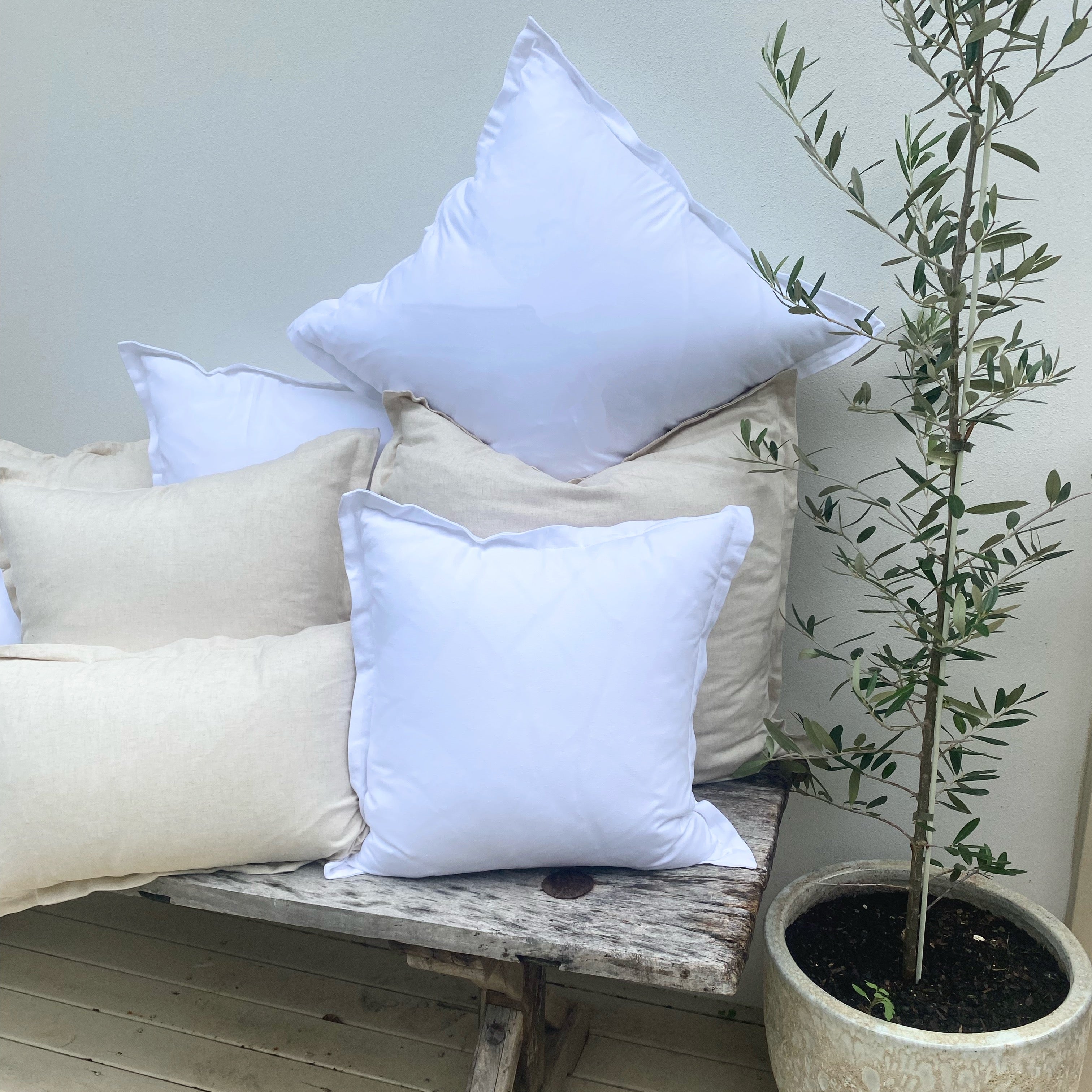 Natural Bamboo Linen Cushion Covers | Halo