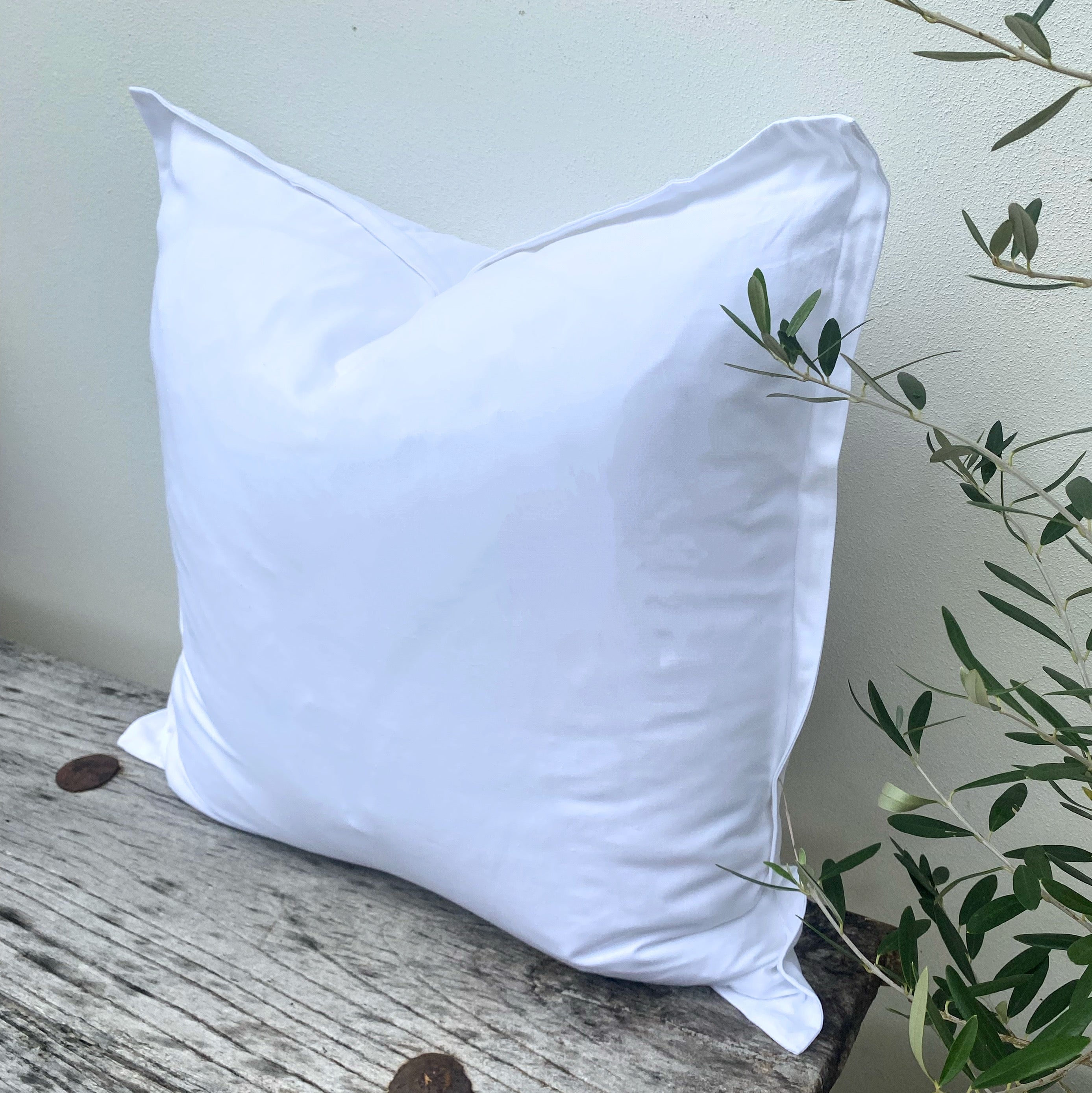 Bamboo Linen Crisp White Cushion Covers | Halo