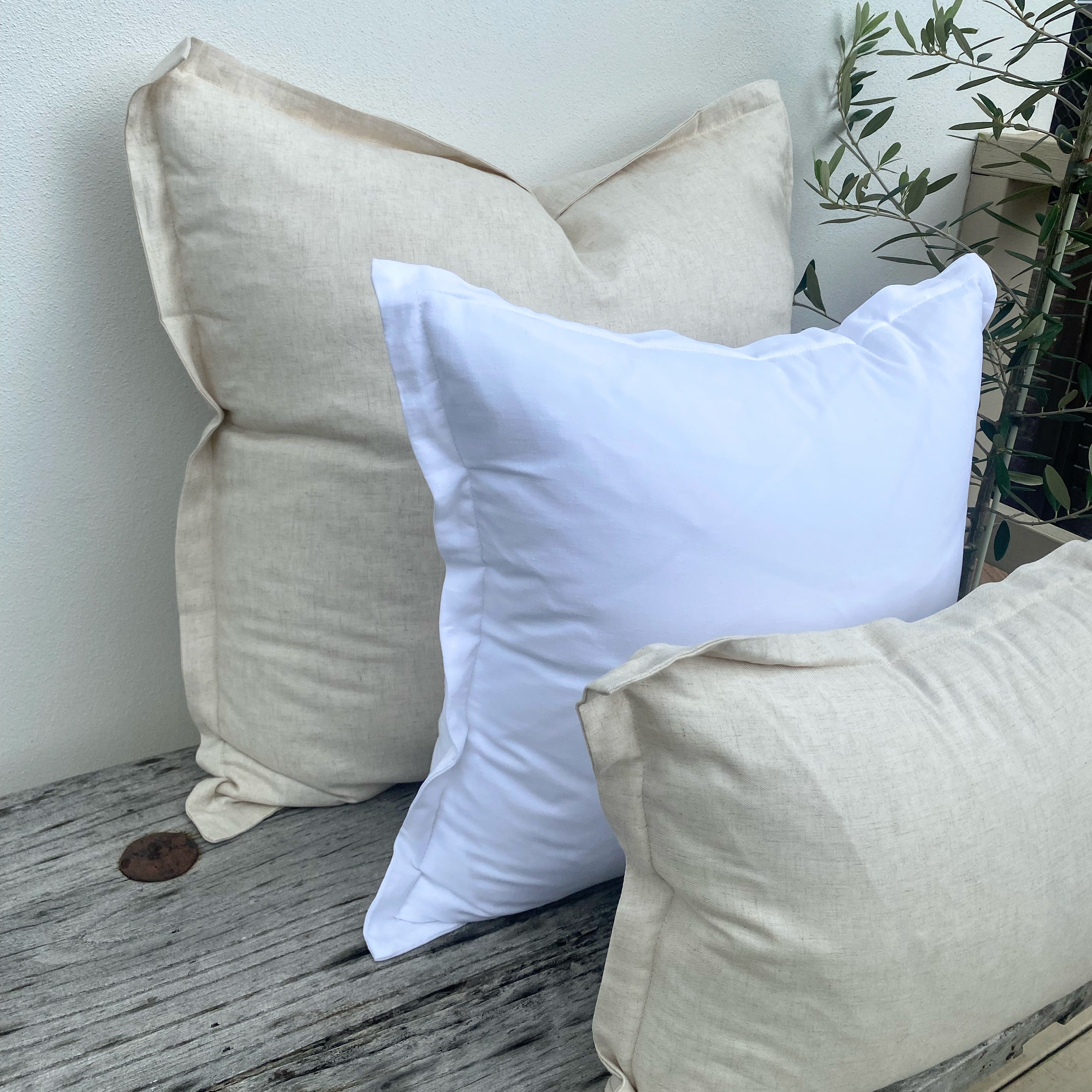 Natural Bamboo Linen Cushion Covers | Halo