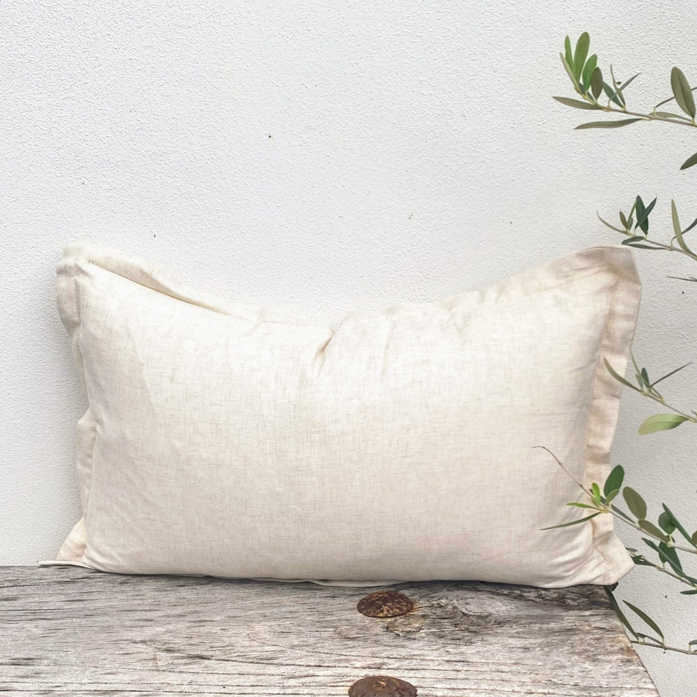 Natural Bamboo Linen Cushion Covers | Rectangle - Halo