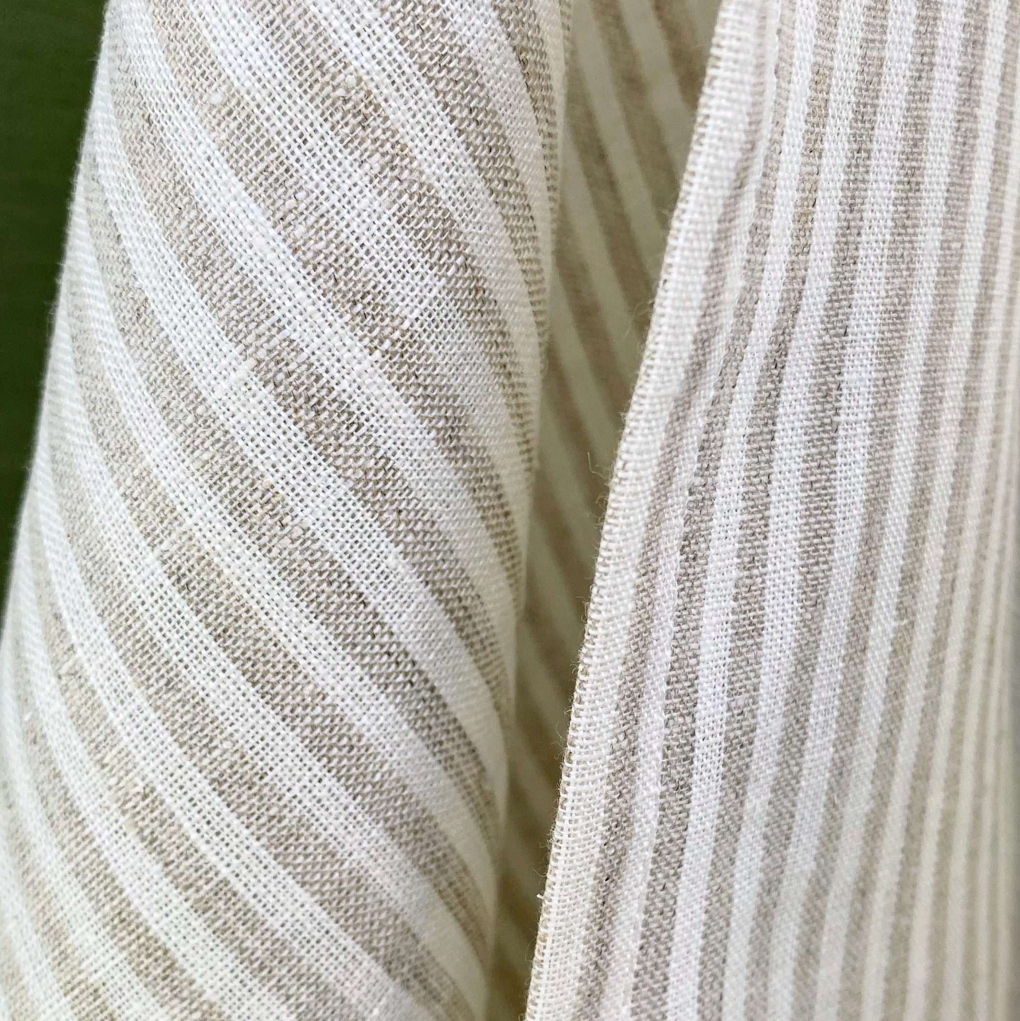 French Linen Tea Towels | Kitchen Dish Towels | Natural and White Stripe
