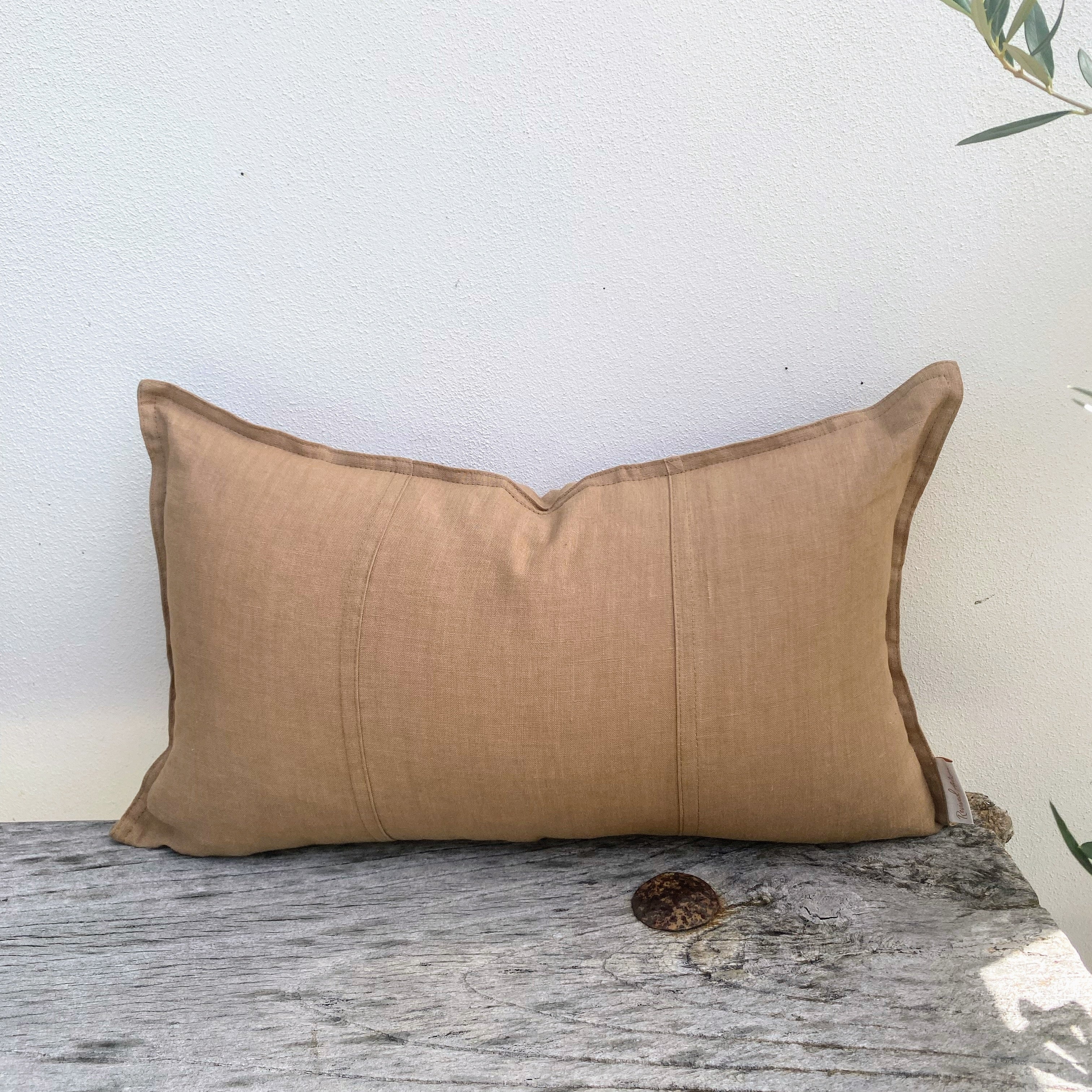 Designer French Linen Cushion Covers | Clay - Rectangle - Cali