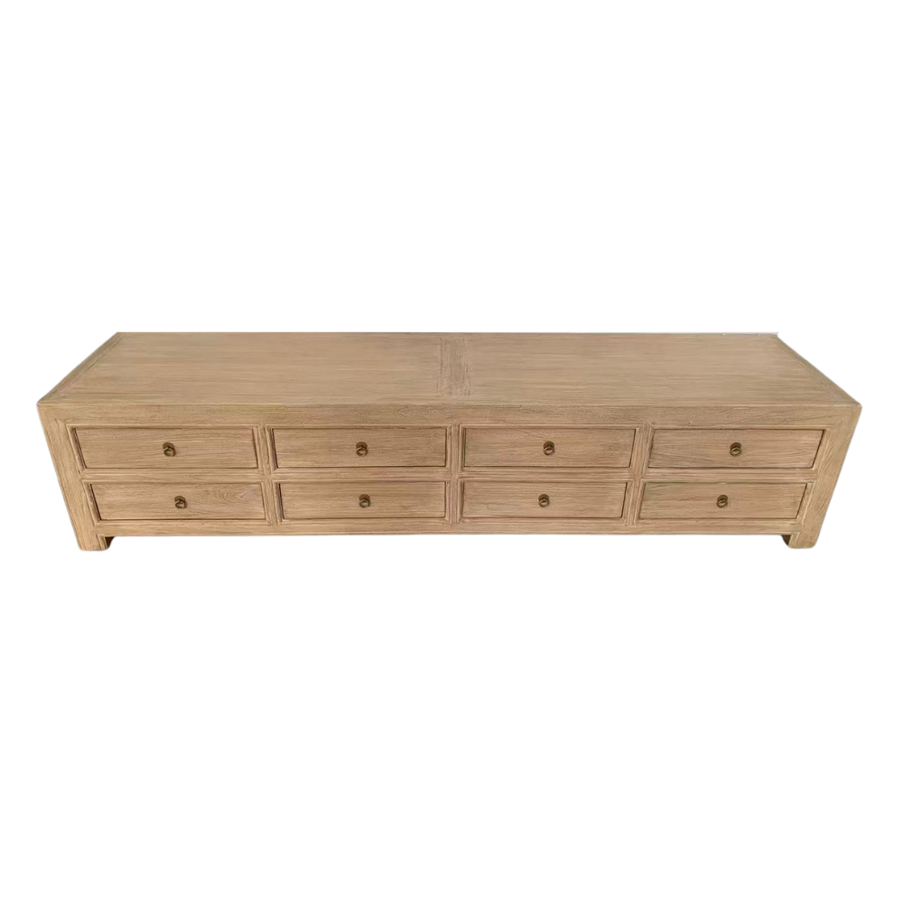 Artisan made 8 Drawer Cabinet sideboard, best for natural grain timber decor