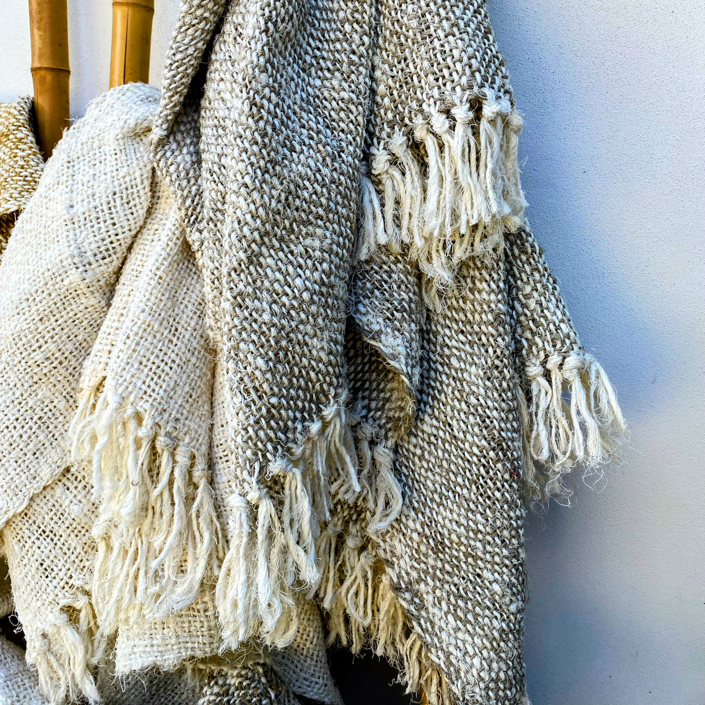 Buy Recycled Linen Large Throw Blankets for Sofa​
