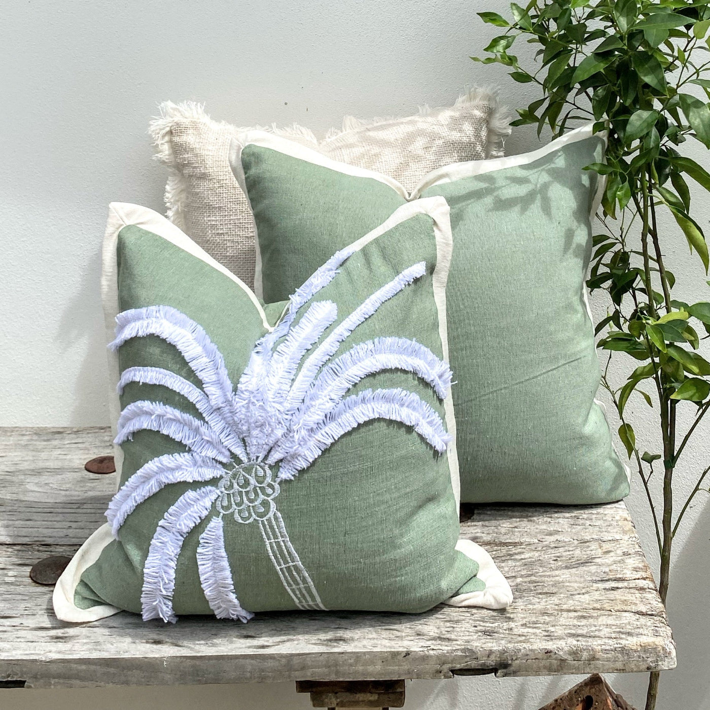 Green Cushion -Evergreen Escape - Main Image