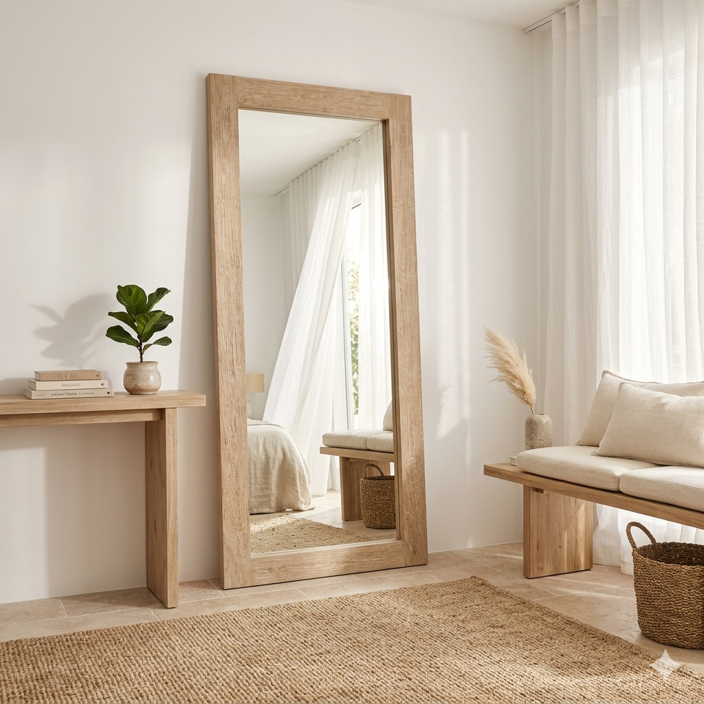Handmade solid wood statement pieces, perfect for coastal entryway