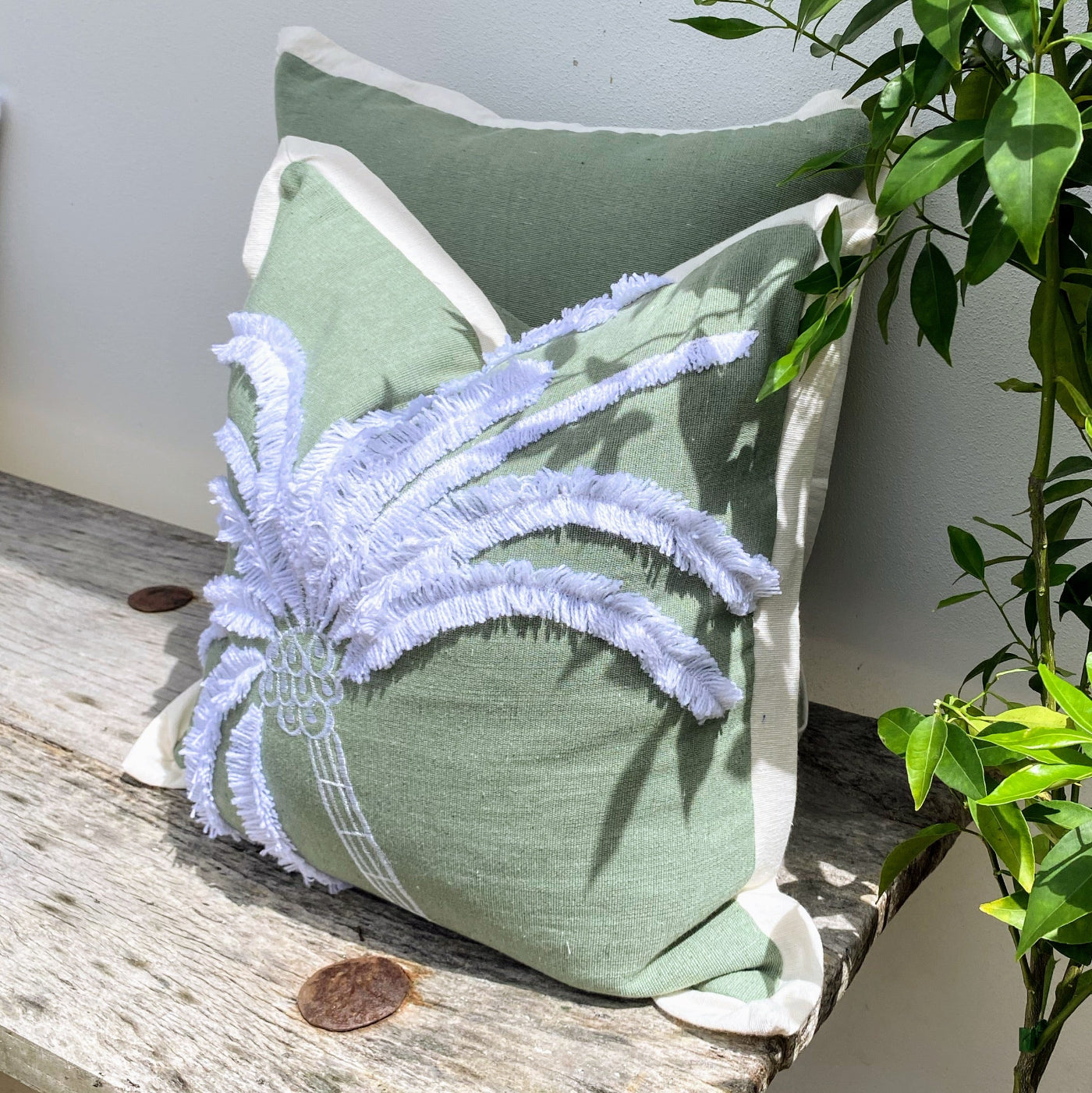 Most Trendy Linen Palm Tree Cushion Covers​