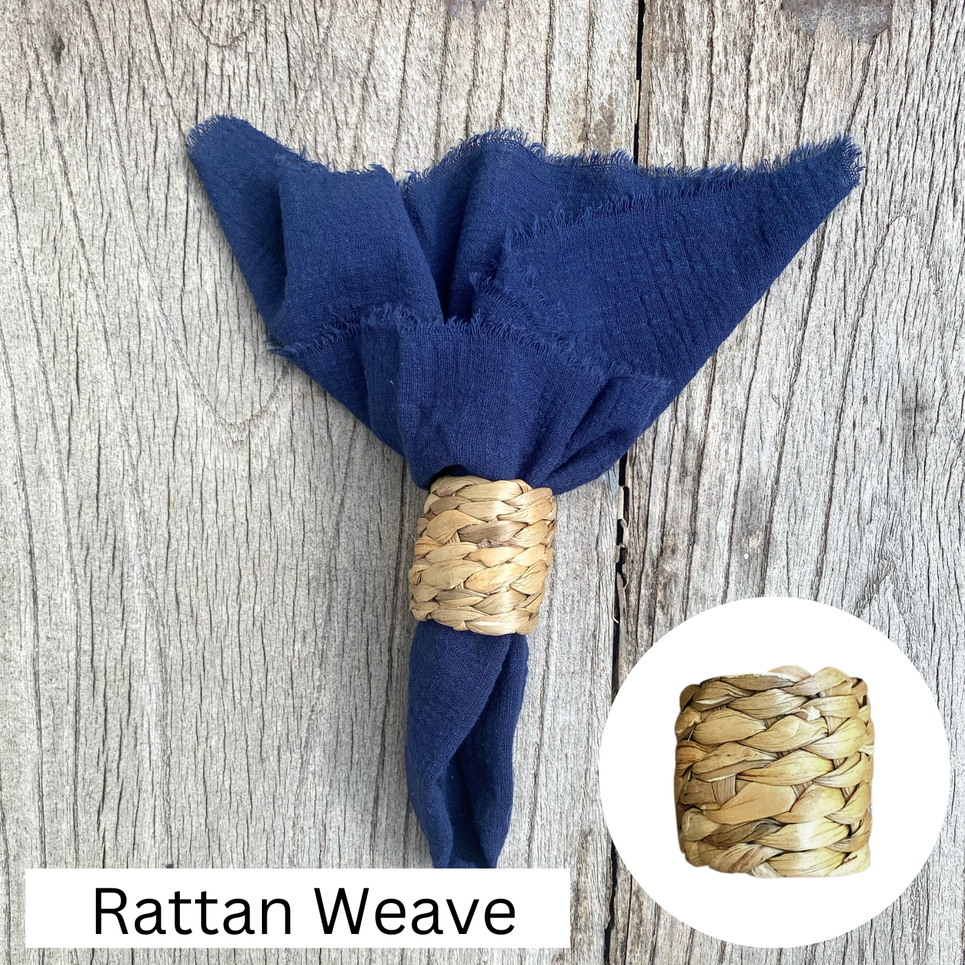 Premium Blue Cotton Fabric Napkin Set for Dining Table