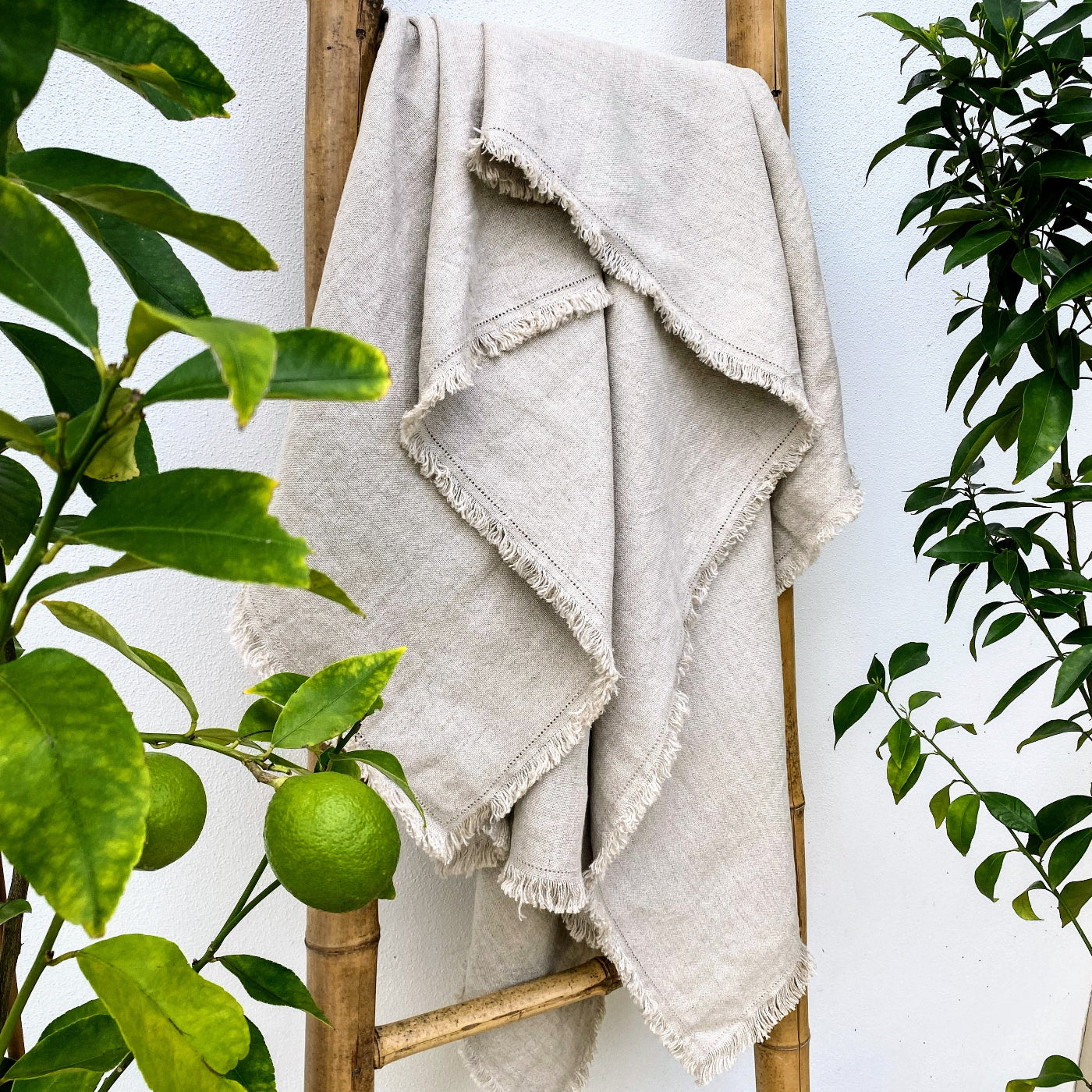 Premium Quality French Linen Throw Blanket