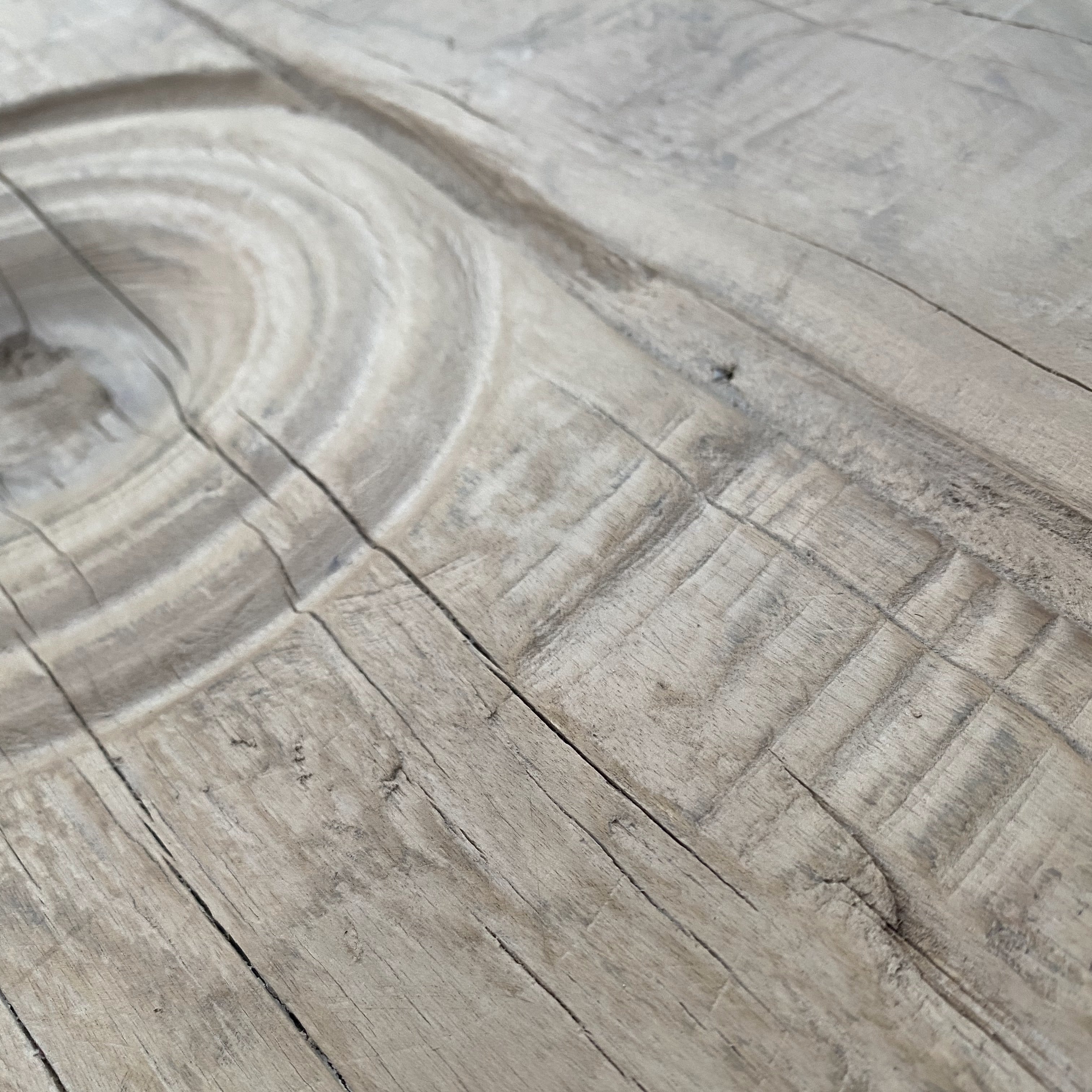 Reclaimed Elm Grain Cartwheel Side Table for natural interior design